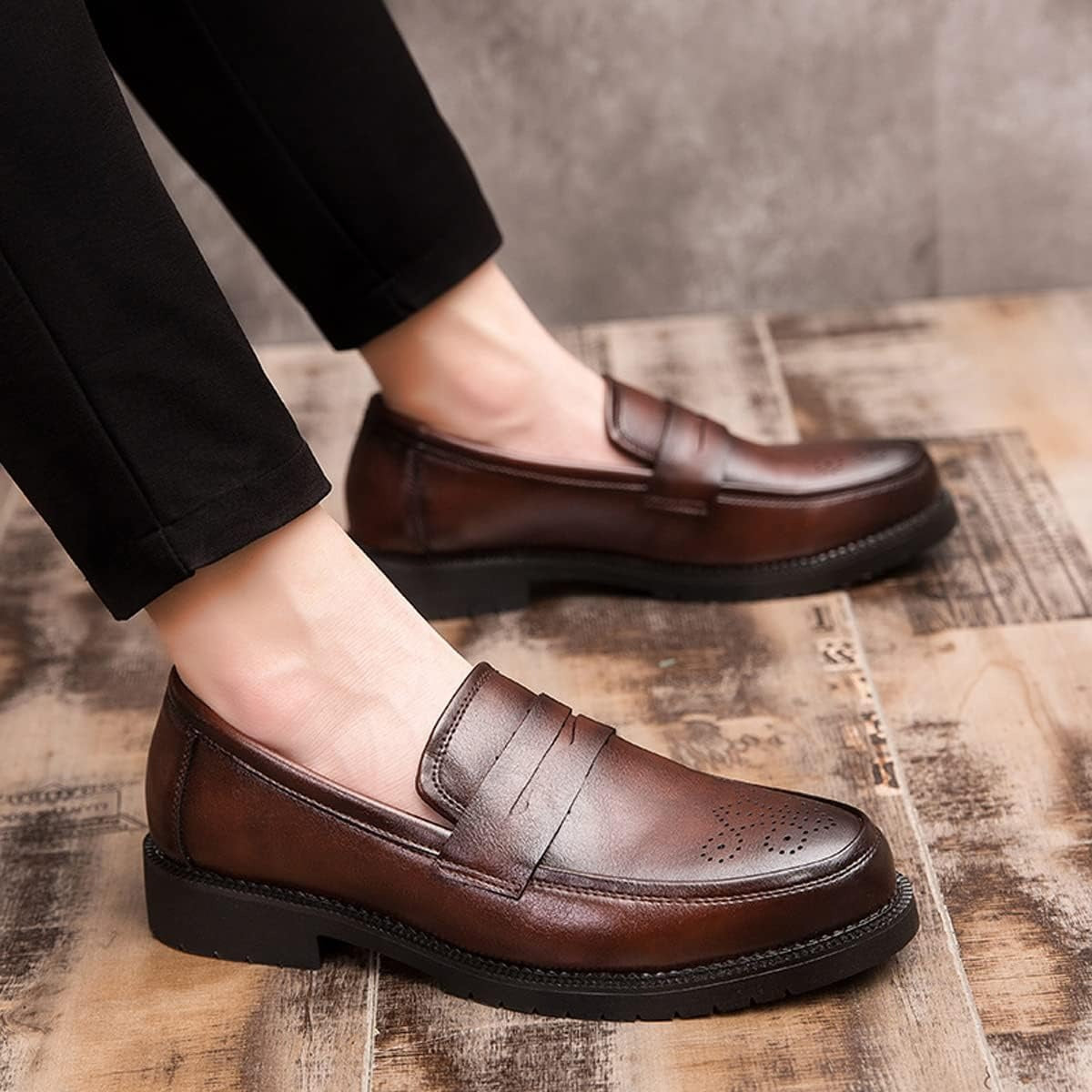 Men's Dress Loafers in Genuine Leather