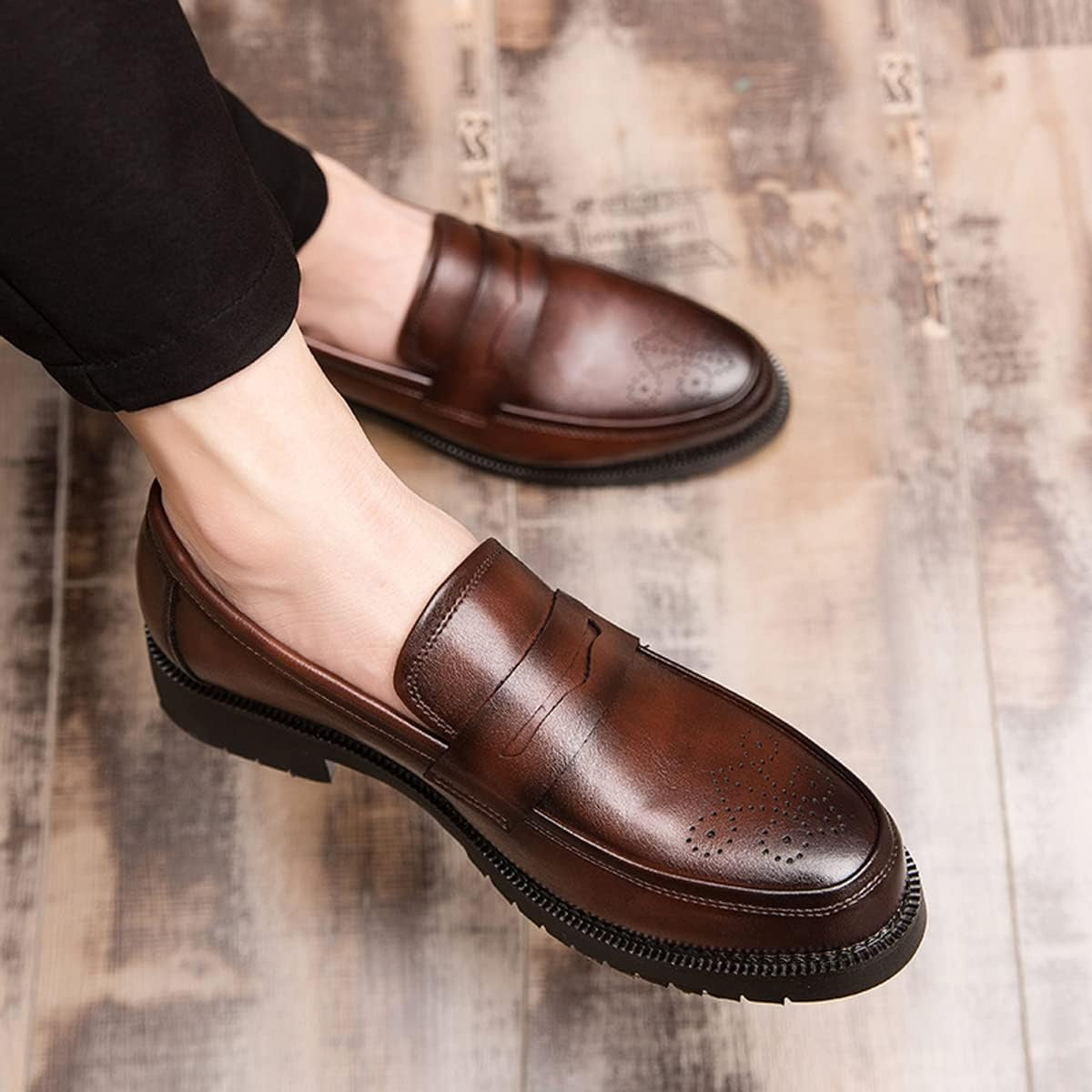 Men's Dress Loafers in Genuine Leather