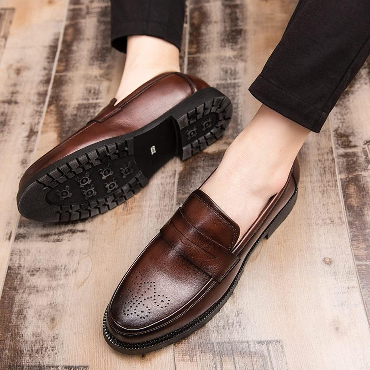 Men's Dress Loafers in Genuine Leather