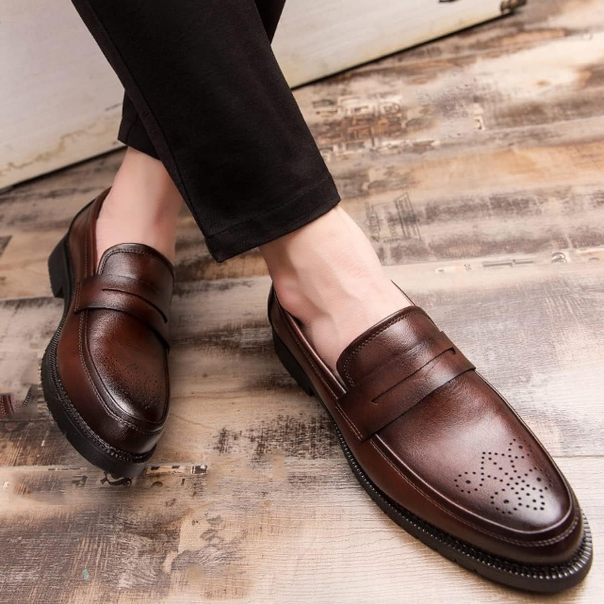 Men's Dress Loafers in Genuine Leather