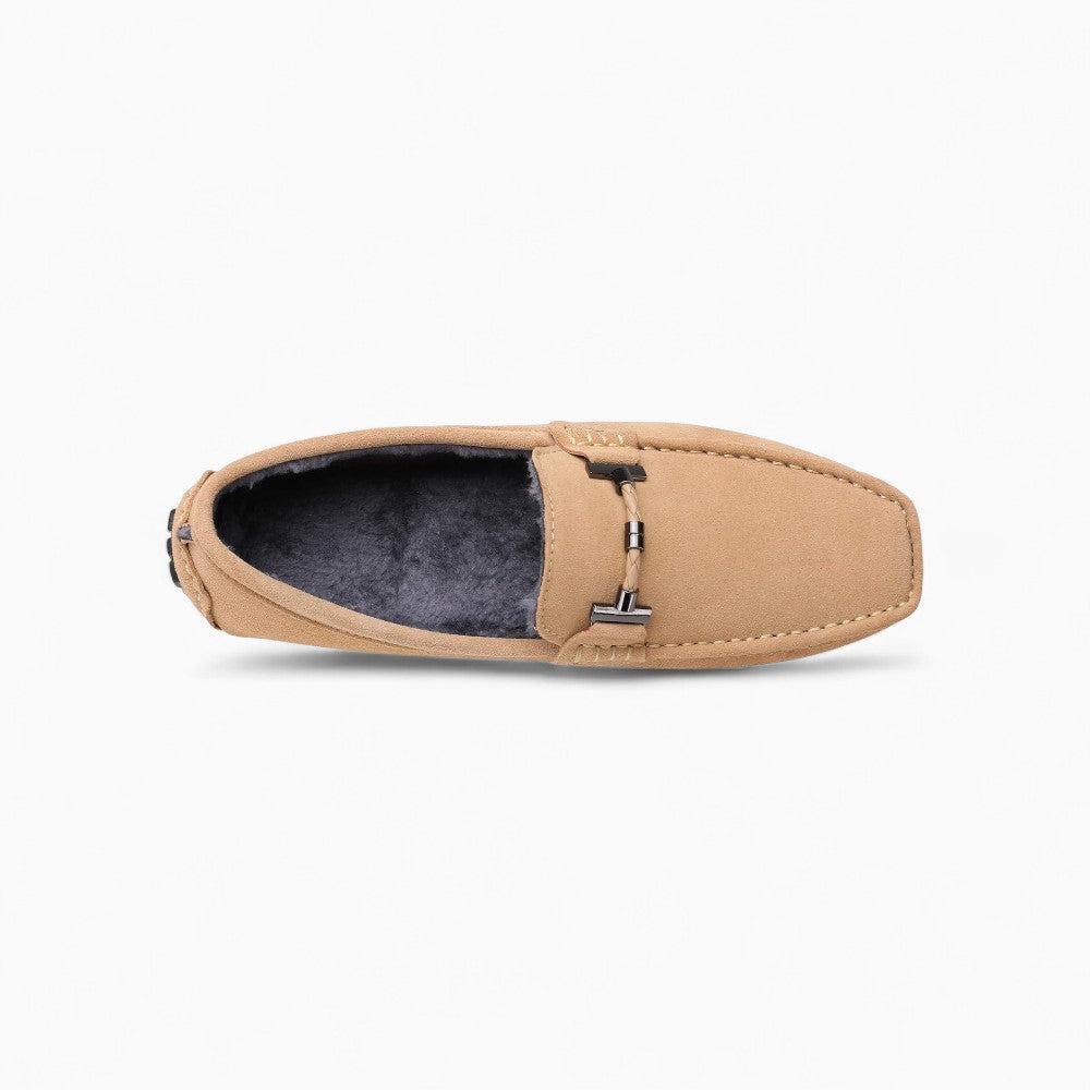 Men's Beige Suede Summer Loafers