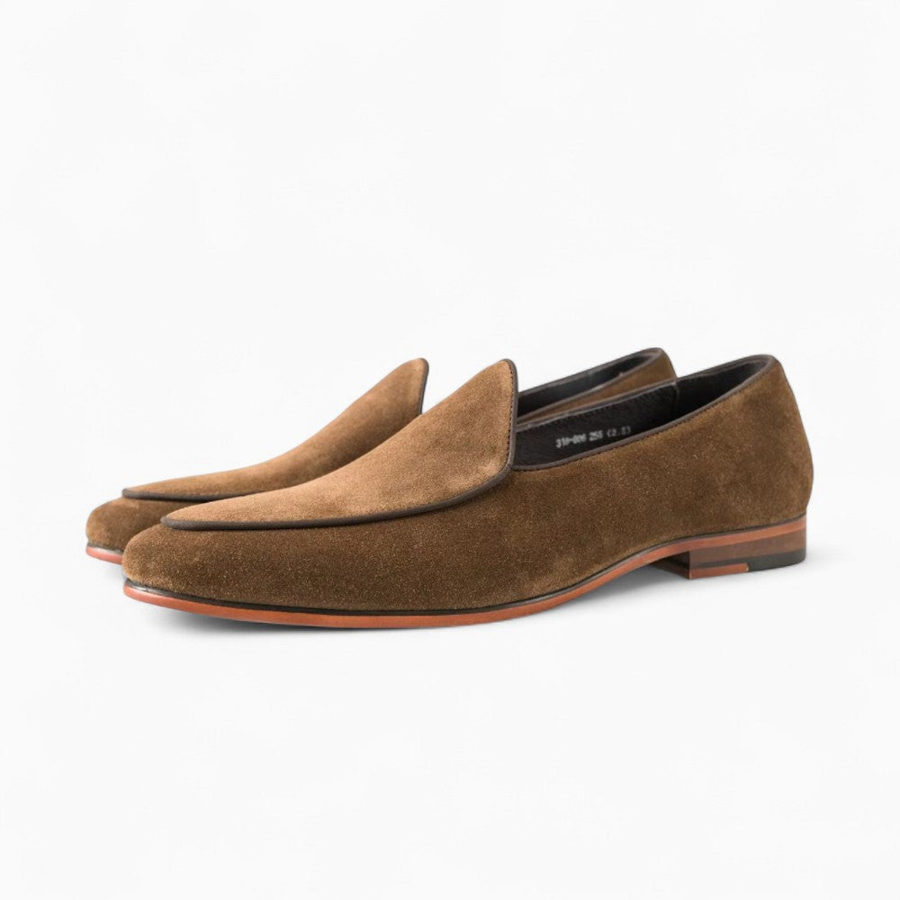 Simple Heeled Loafers with Thick Sole