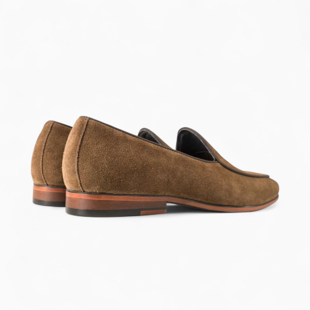 Simple Heeled Loafers with Thick Sole