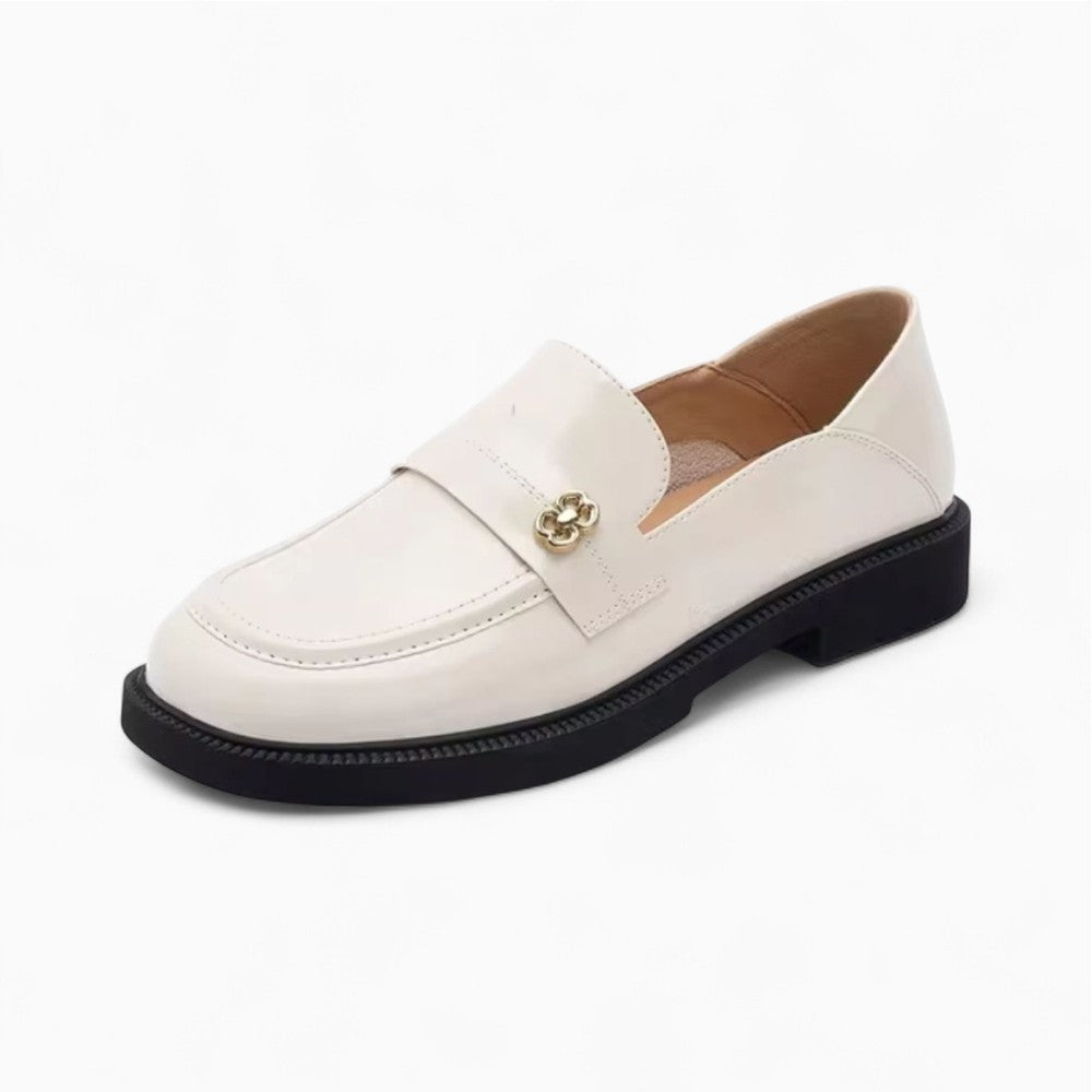 Women's Loafers with Subtle Floral Patterns