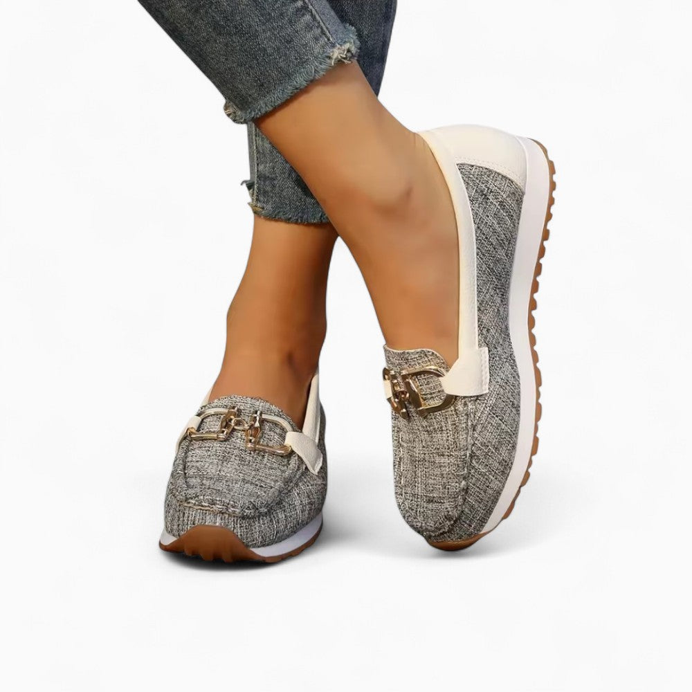 Women's Open-Toe Orthopedic Loafers with Wedge Soles