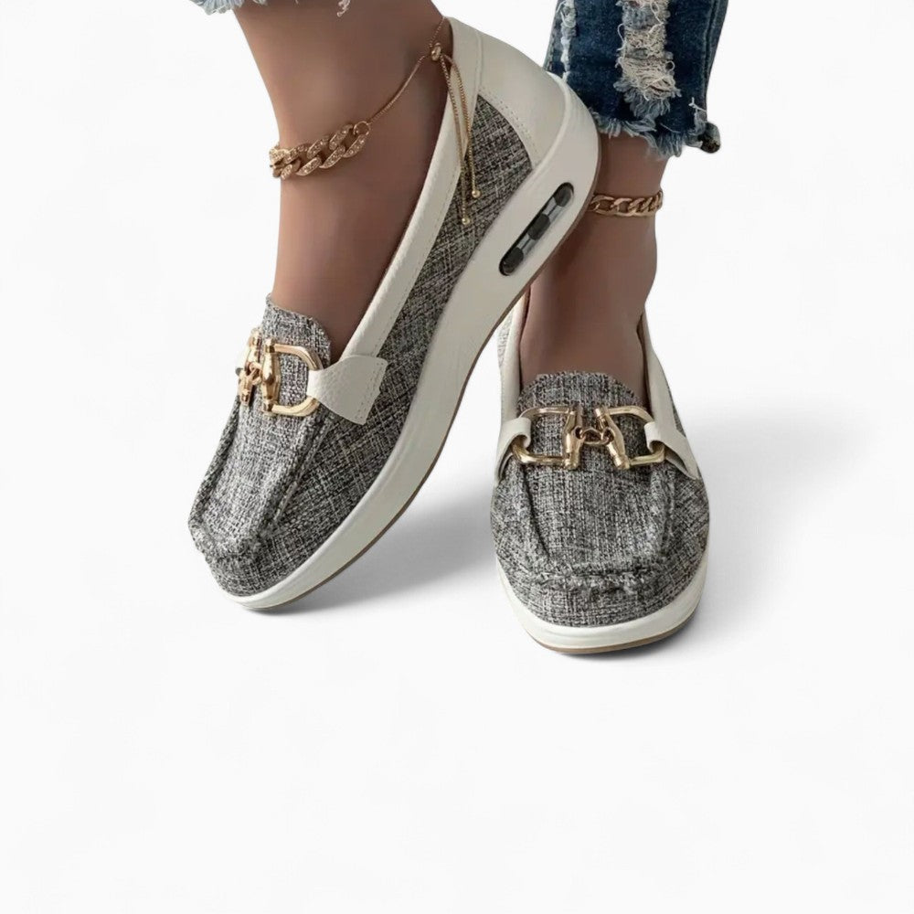 Women's Open-Toe Orthopedic Loafers with Wedge Soles