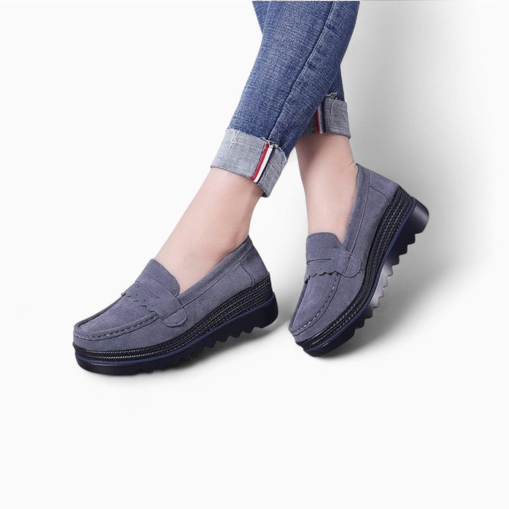 Women's Suede Platform Orthopedic Loafers