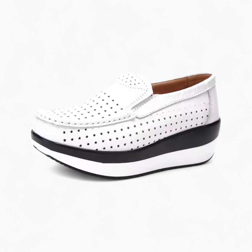 Shock-Absorbing Leather Orthopedic Loafers for Women