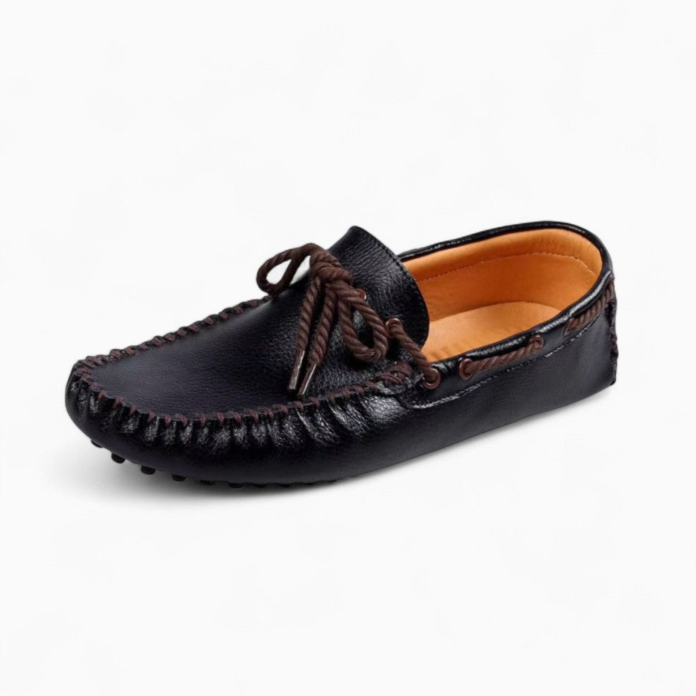 Men’s Classic Black Synthetic Leather Loafers