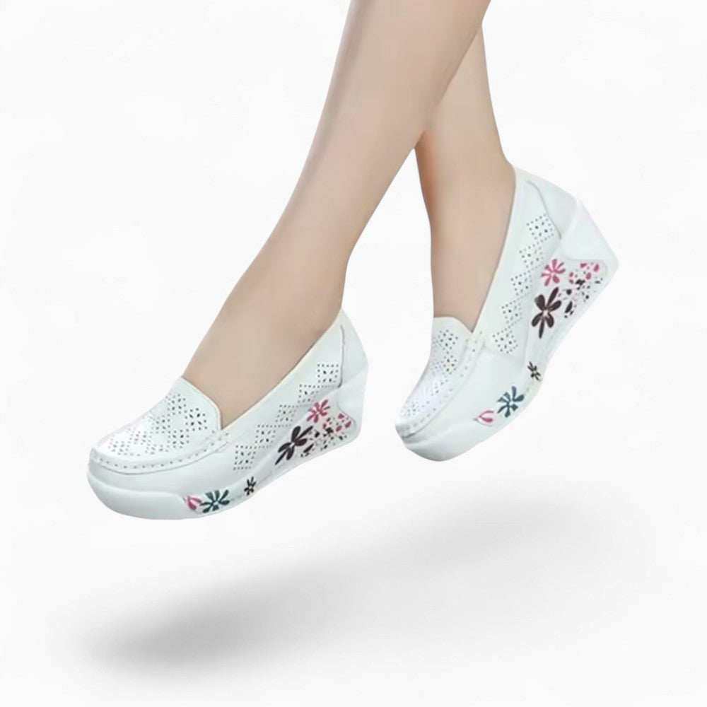 Orthopedic Loafers with Flowers for Women