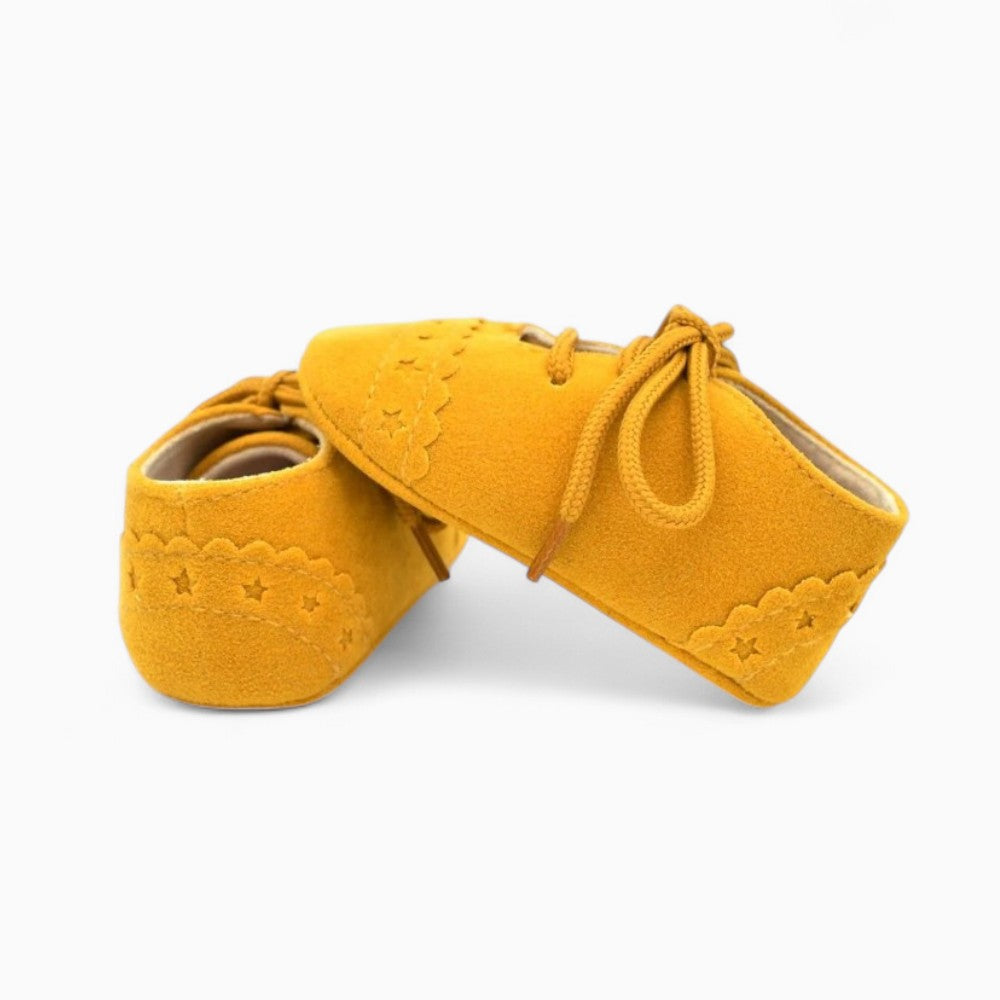 Cracked Effect Lace-Up High Loafers for Baby Boys