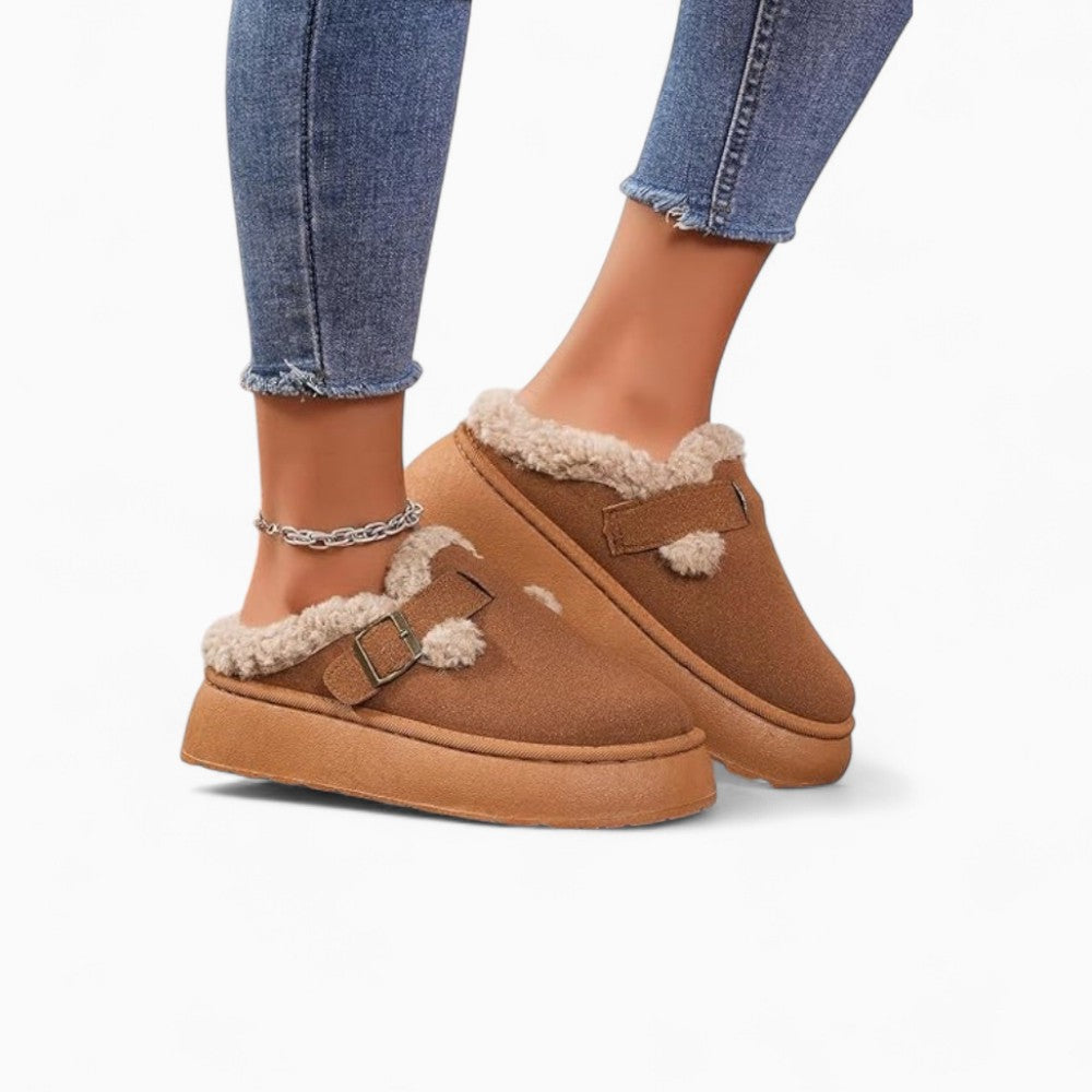 Indian Loafers with Buckle and Fur Lining