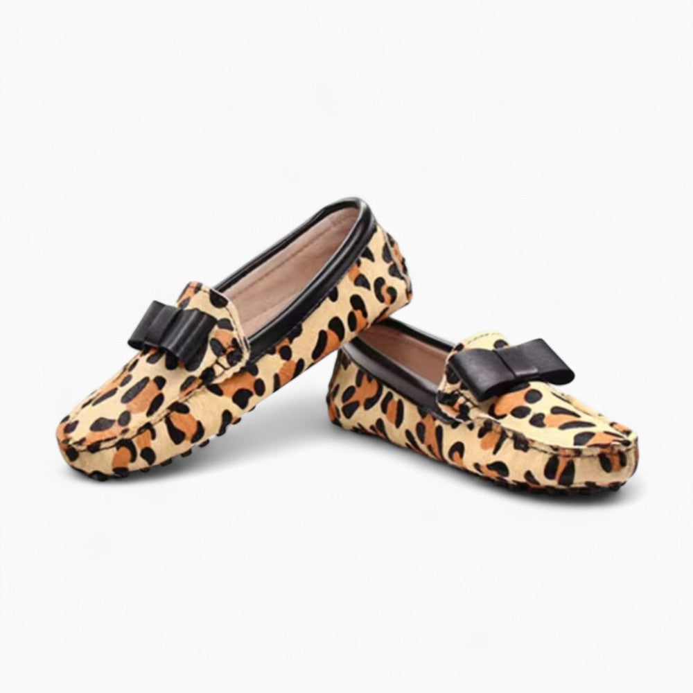 Leopard Print Pointed Toe Loafers for Women