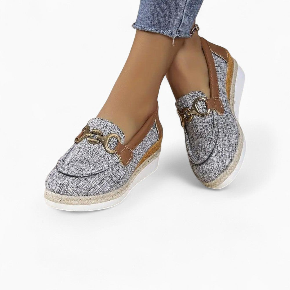 Denim Platform Loafers for Women
