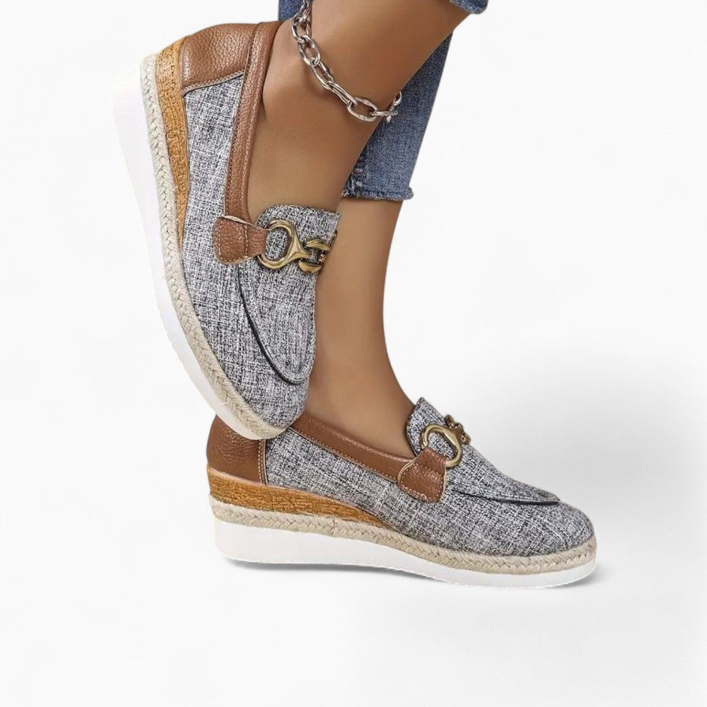 Denim Platform Loafers for Women