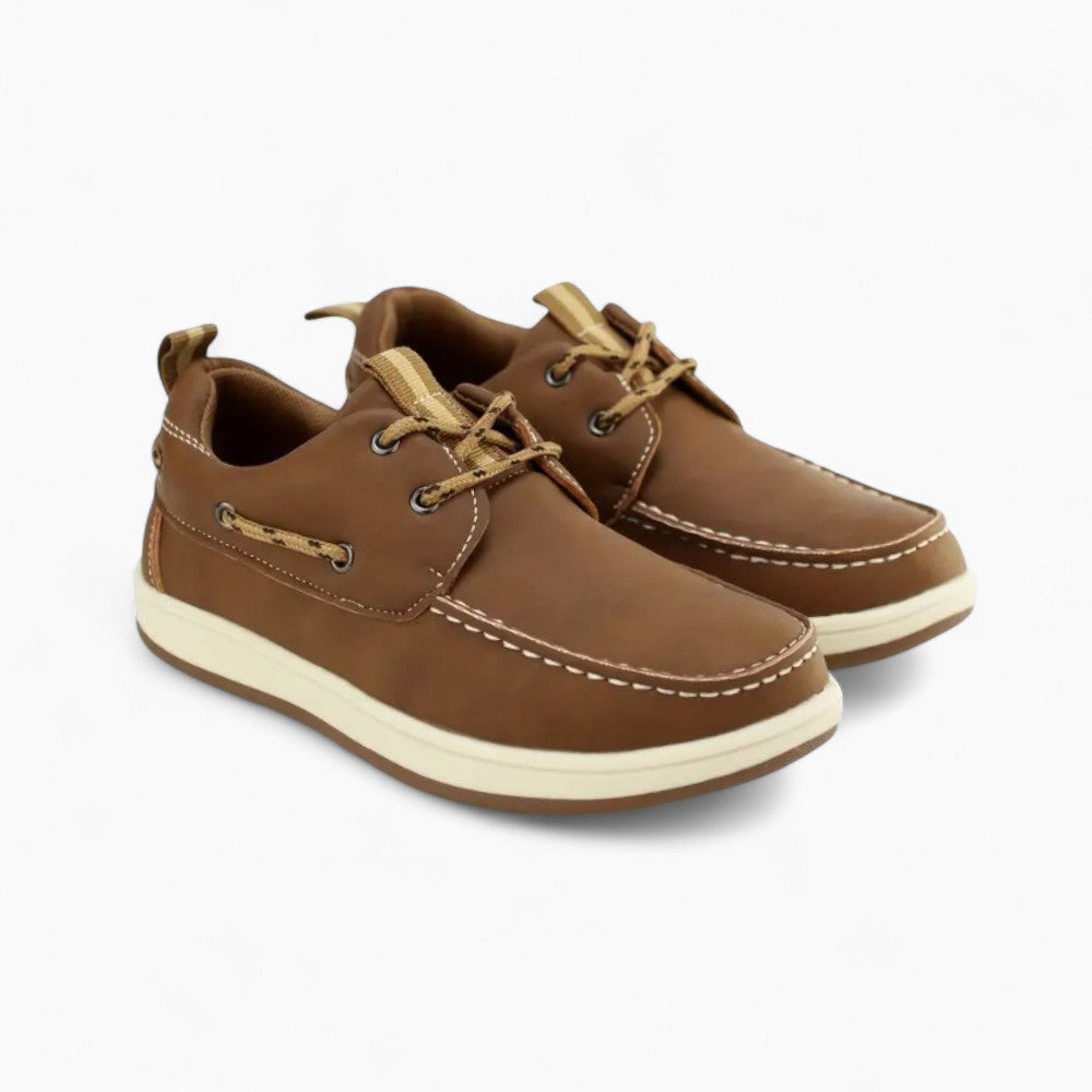 Dressy Lace-Up Loafers with Elastic for Boys