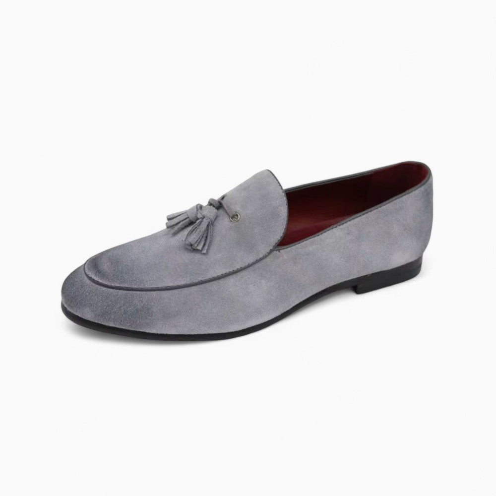 Soft Genuine Suede Tassel Loafers for Men