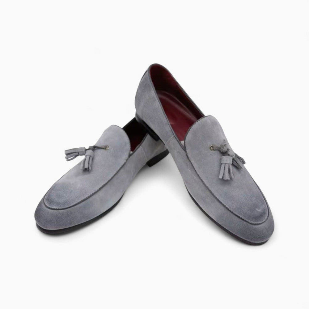 Soft Genuine Suede Tassel Loafers for Men