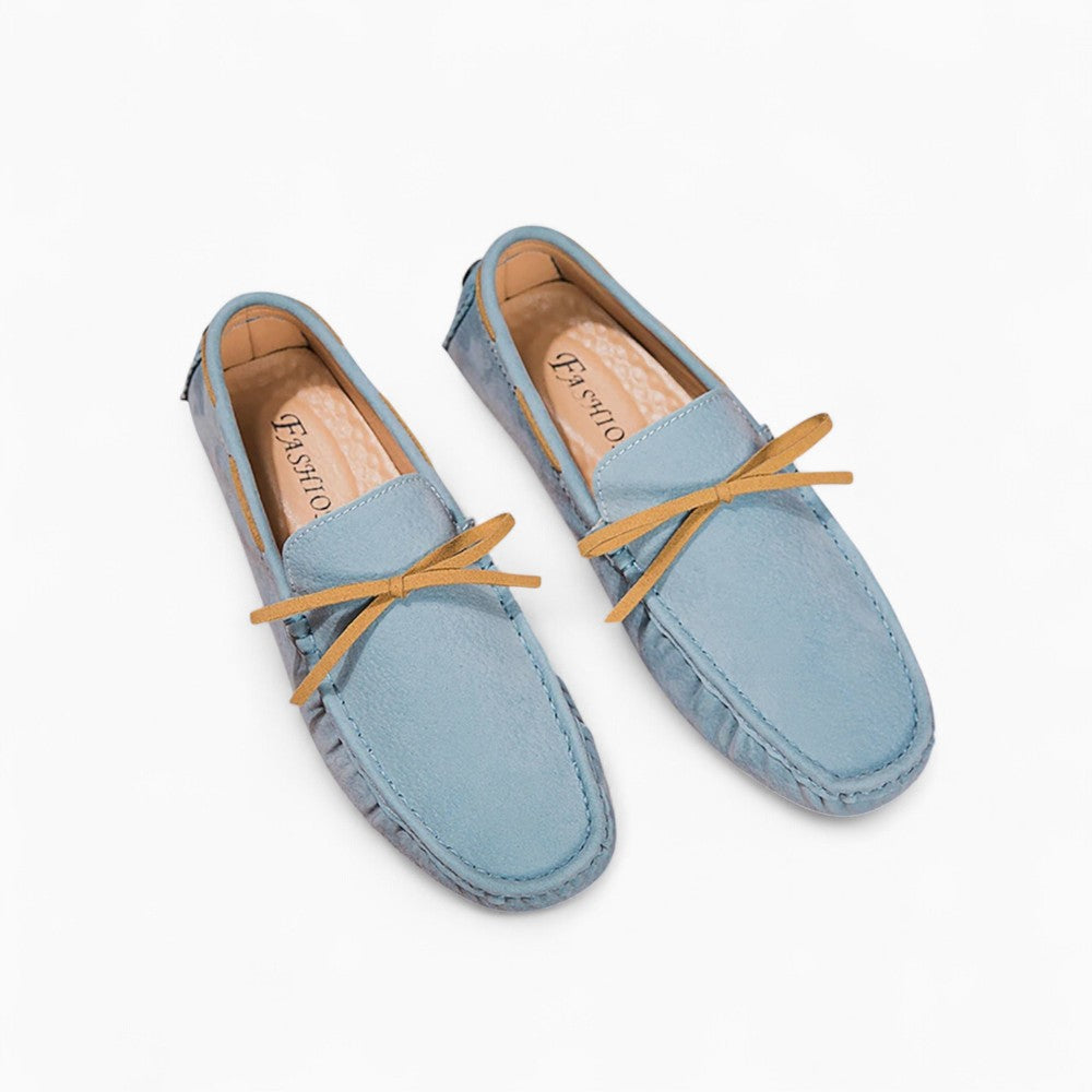 Suede Loafers with Bow for Men