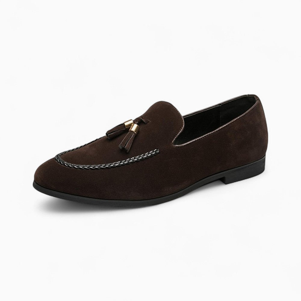 Suede Tassel Loafers for Men