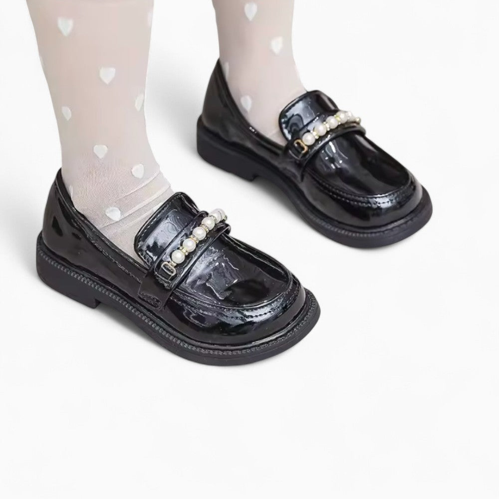 Leather Loafers and Pearls for Girls