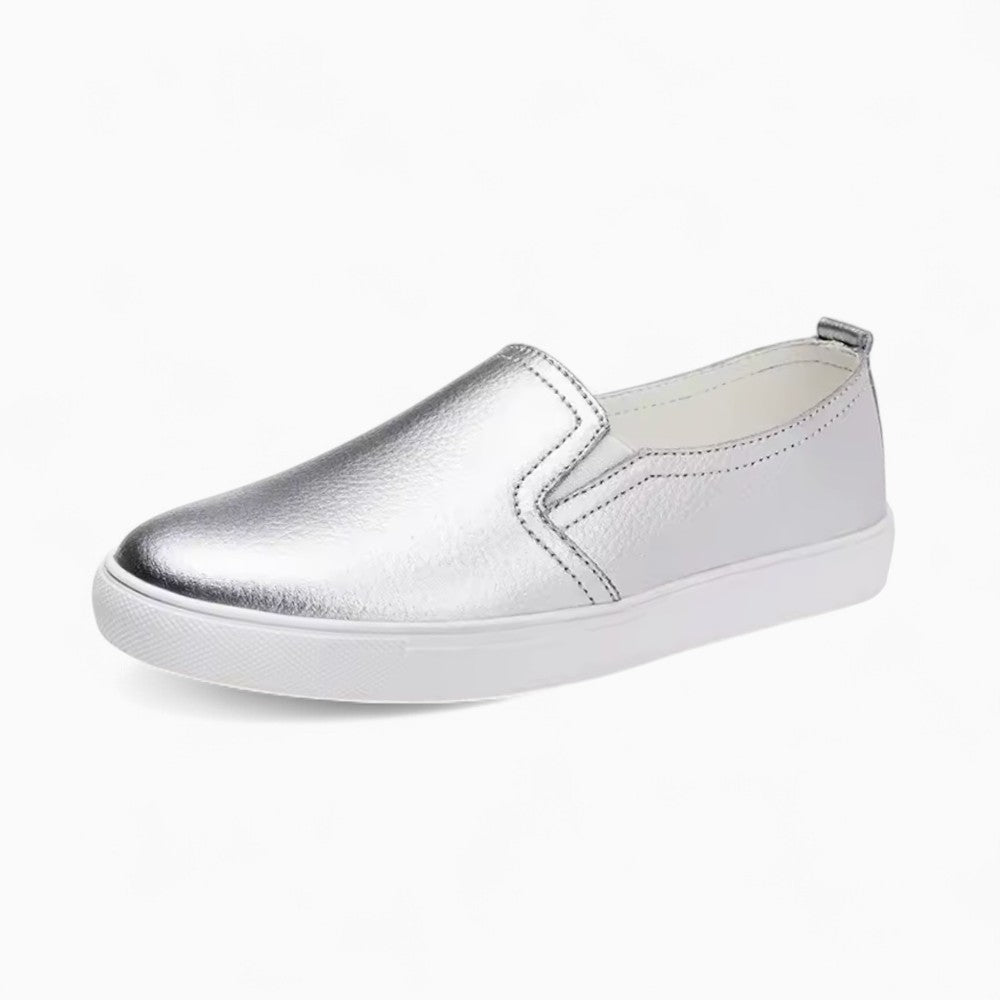 Smooth Leather Loafers with Thick Sole.