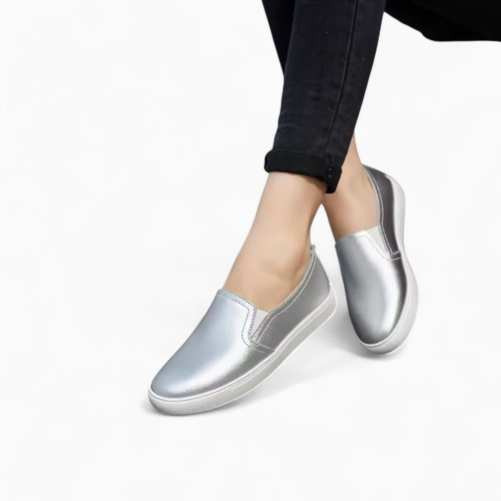 Smooth Leather Loafers with Thick Sole.