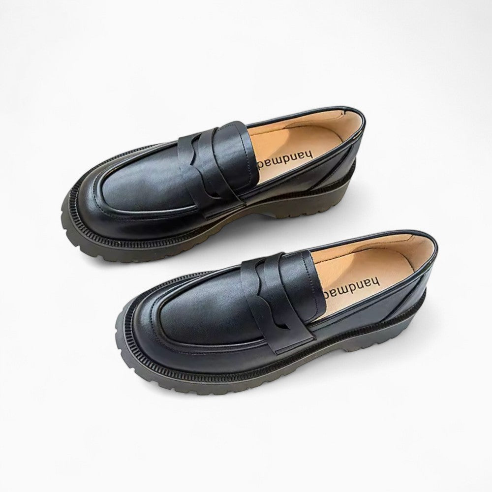 Women's Leather Platform Loafers