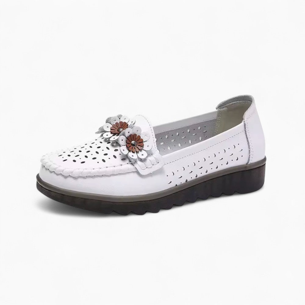 Women's Floral Patterned Leather Loafers