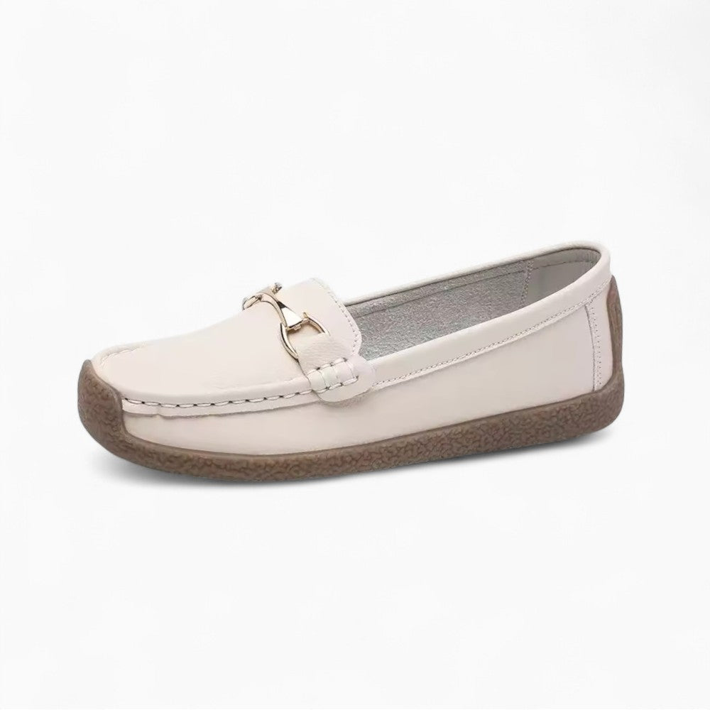 Women's Leather Loafers with Round Toe