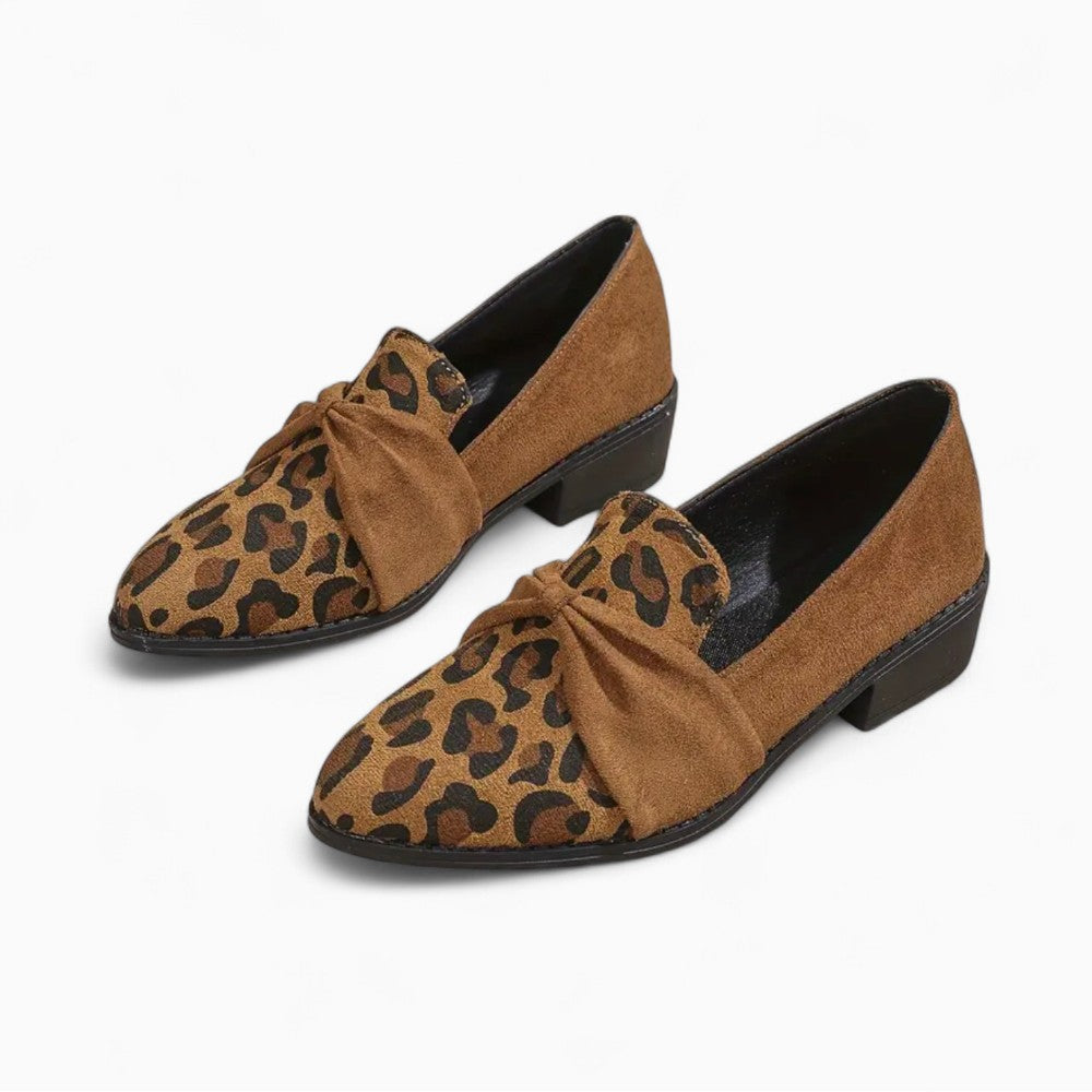 Women's Synthetic Leather Elegant Square Heel Loafers