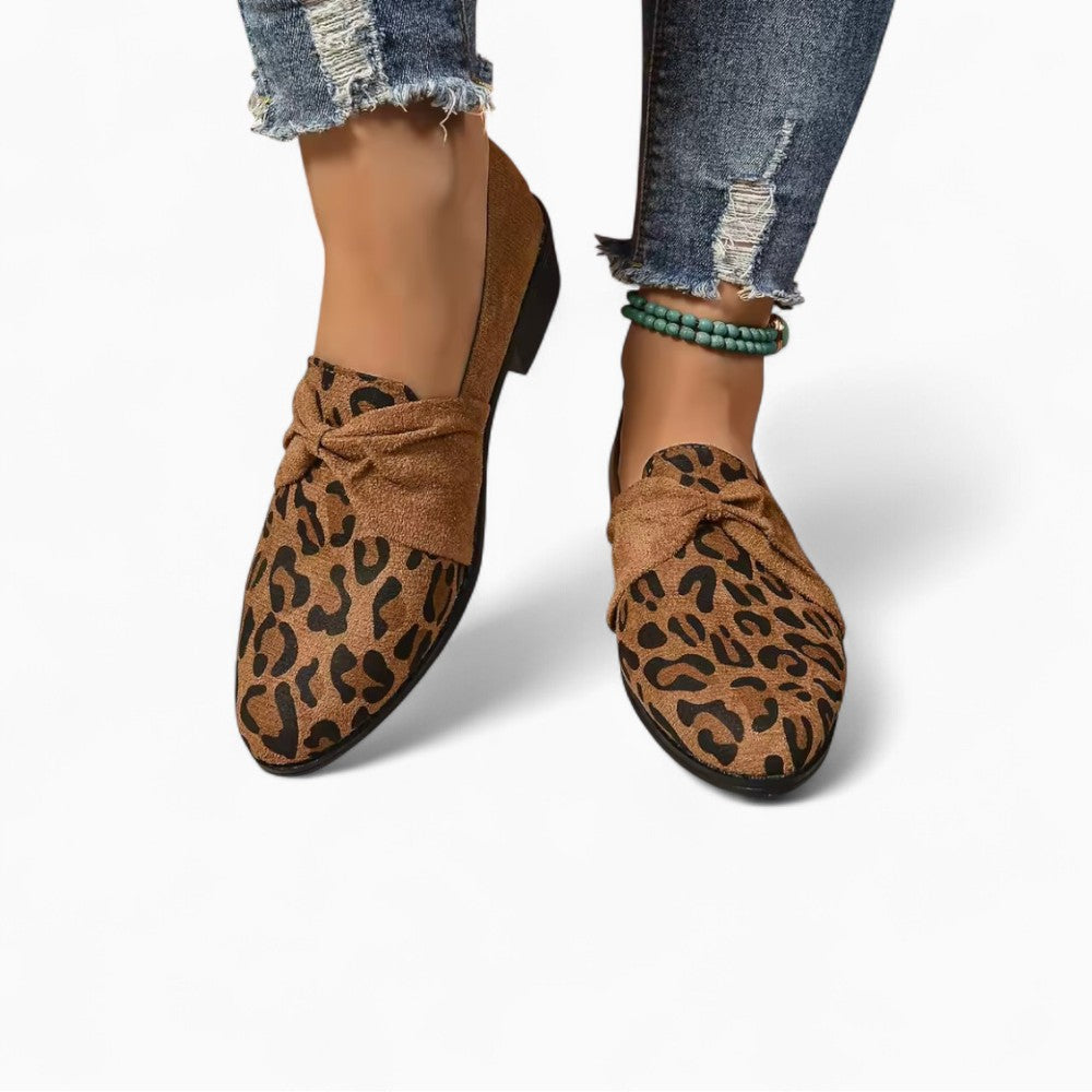 Women's Synthetic Leather Elegant Square Heel Loafers