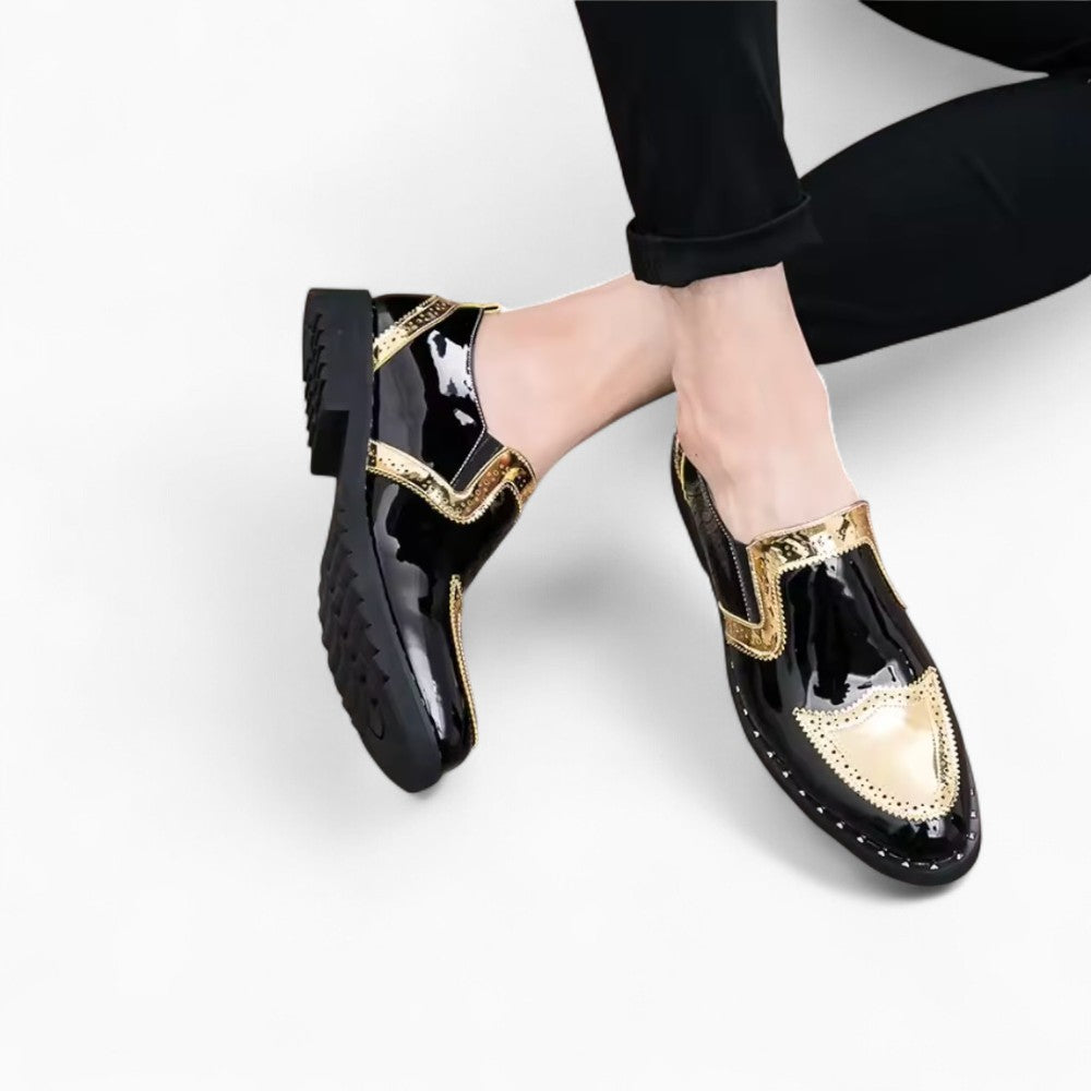 Elegant Gold Loafers for Men
