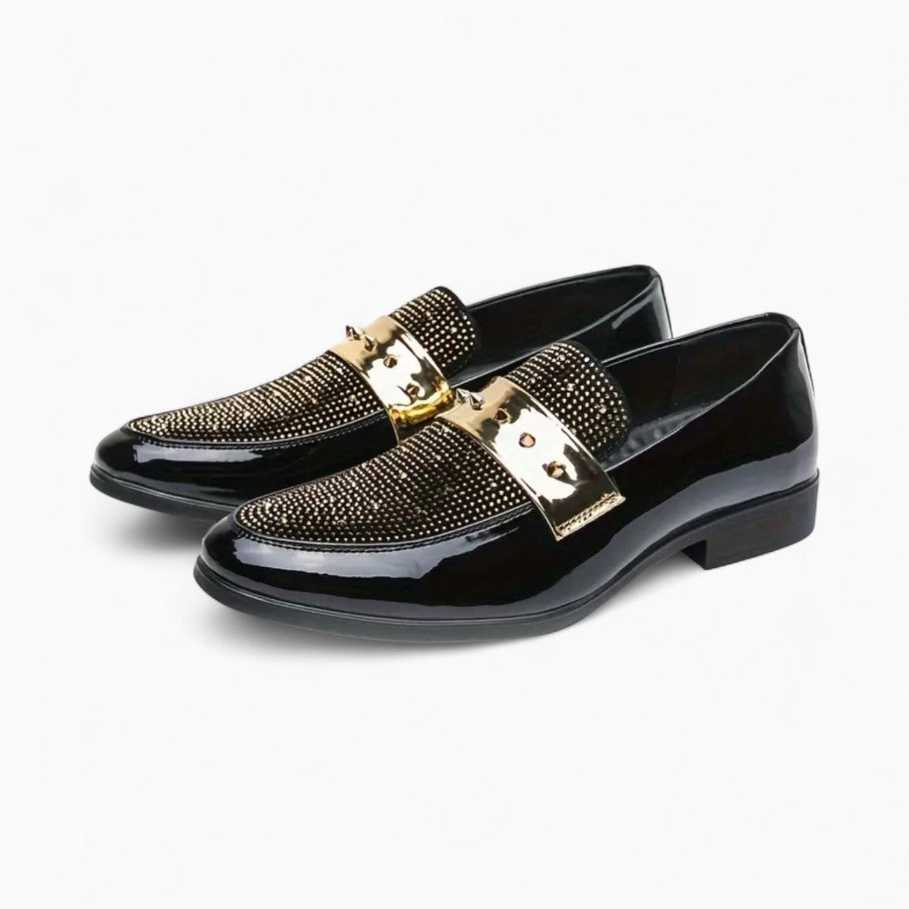 Gold Studded Loafers for Men