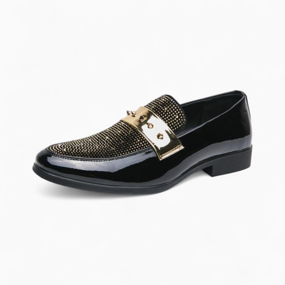 Gold Studded Loafers for Men