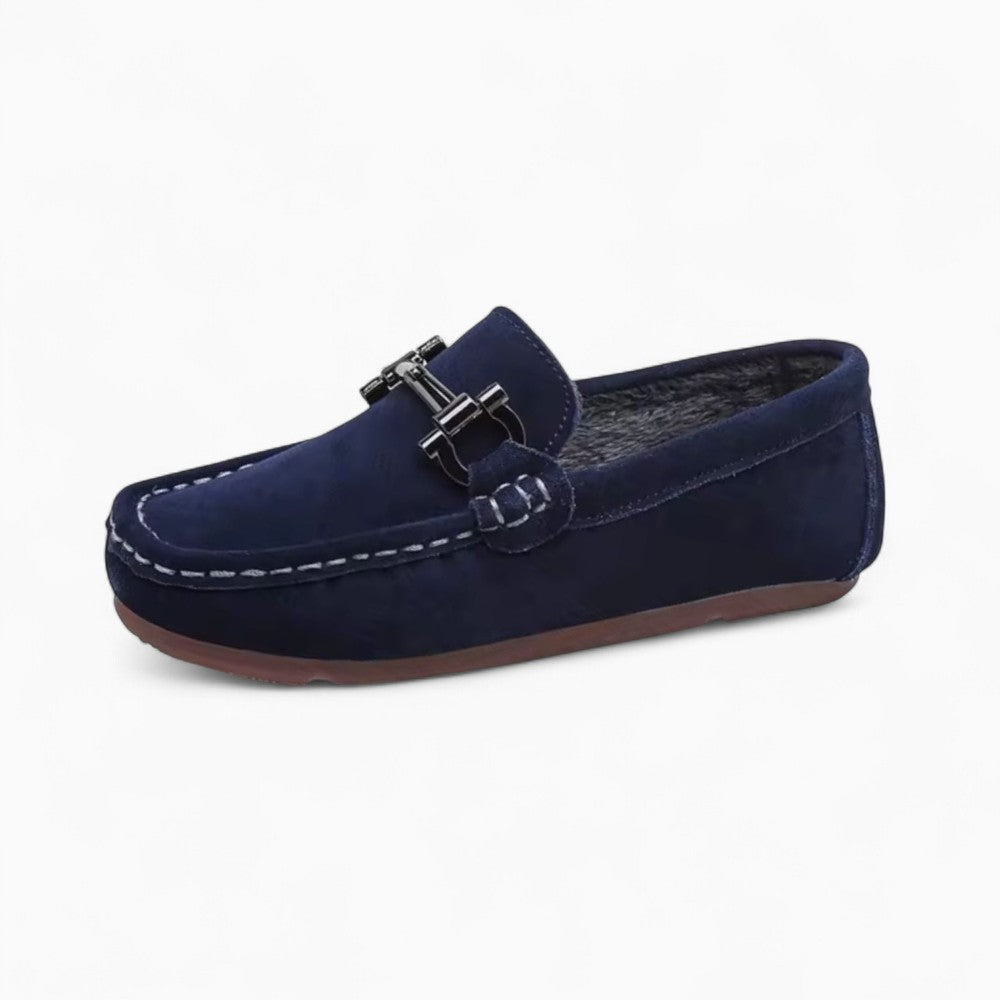 Boys' Casual Genuine Suede Loafers