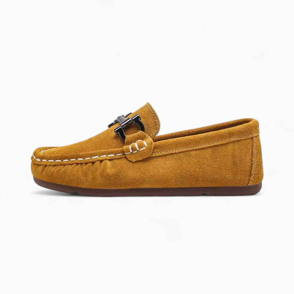 Casual Suede Loafers with Bit for Boys