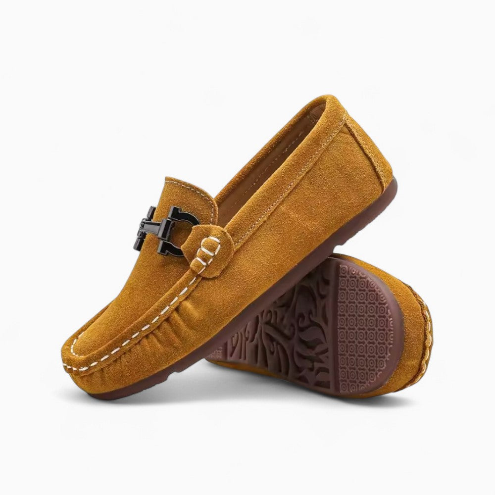Casual Suede Loafers with Bit for Boys