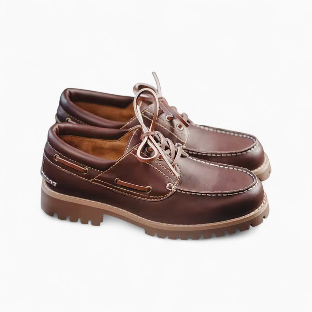 Men's Casual Genuine Leather Platform Loafers