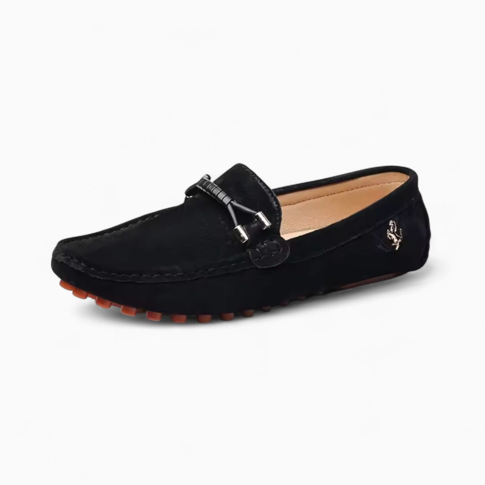 Men's Black Suede Summer Loafers