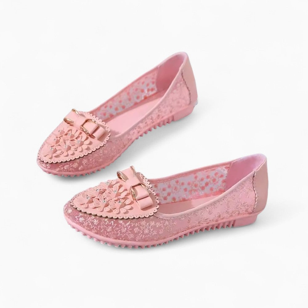 Summer Loafers with Embroidered Flowers for Women