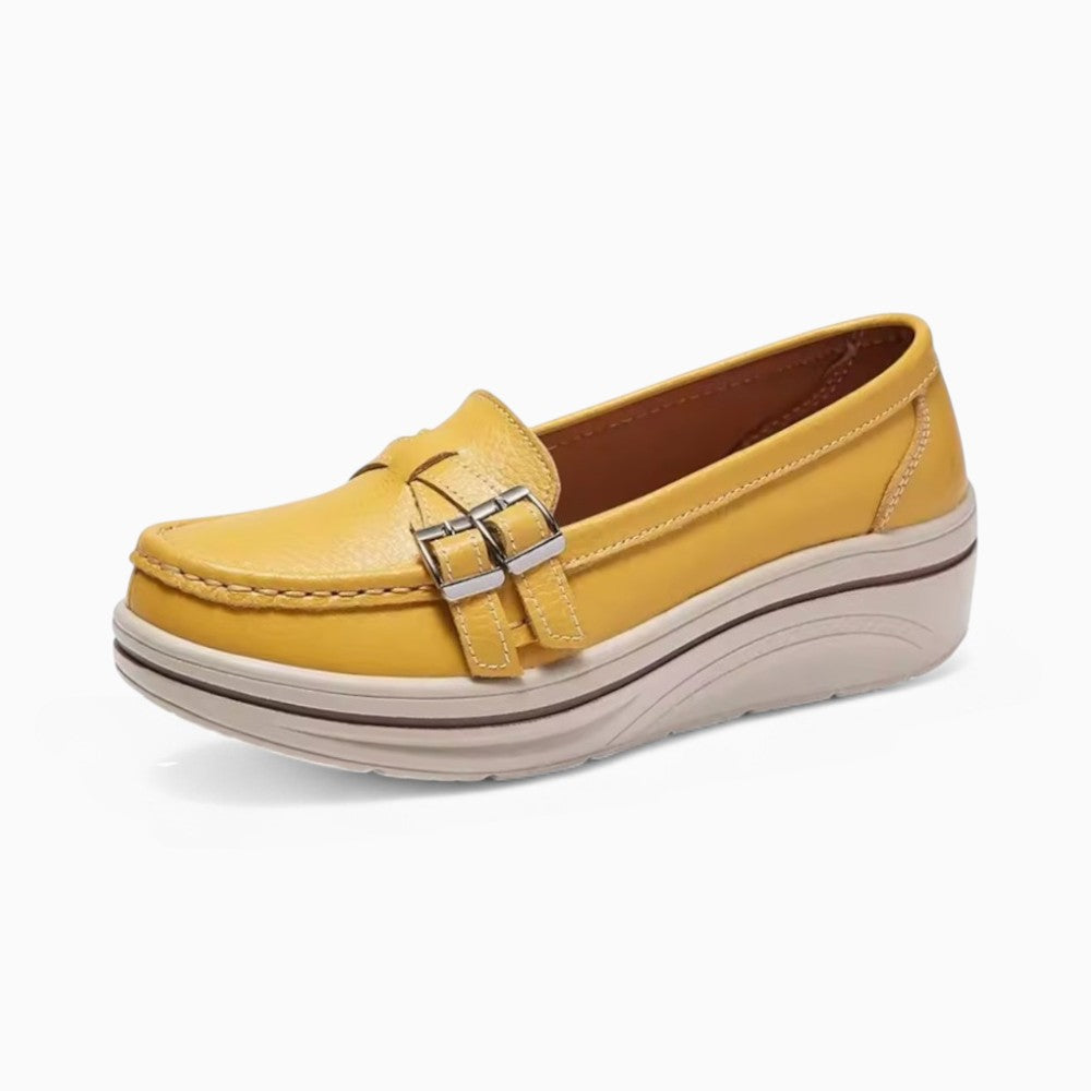 Wedge Loafers with Sneaker Style and Shiny Details