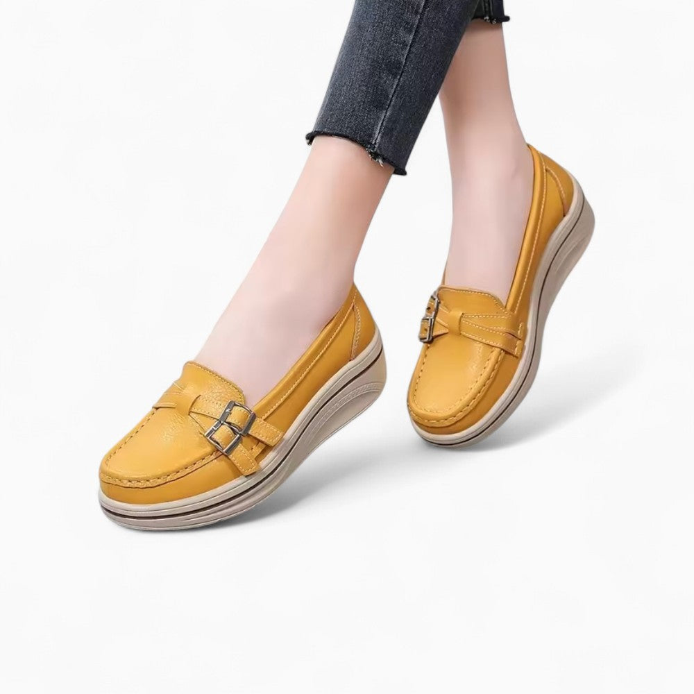 Wedge Loafers with Sneaker Style and Shiny Details