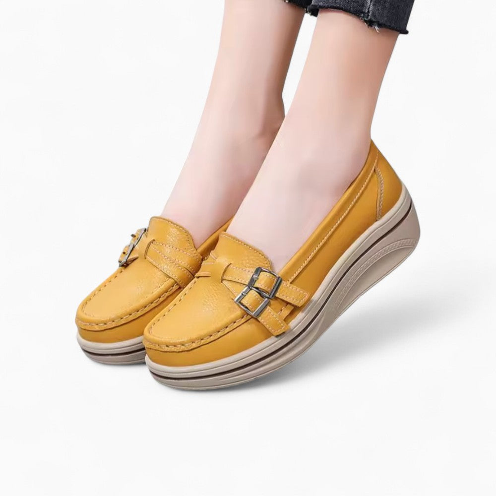 Wedge Loafers with Sneaker Style and Shiny Details