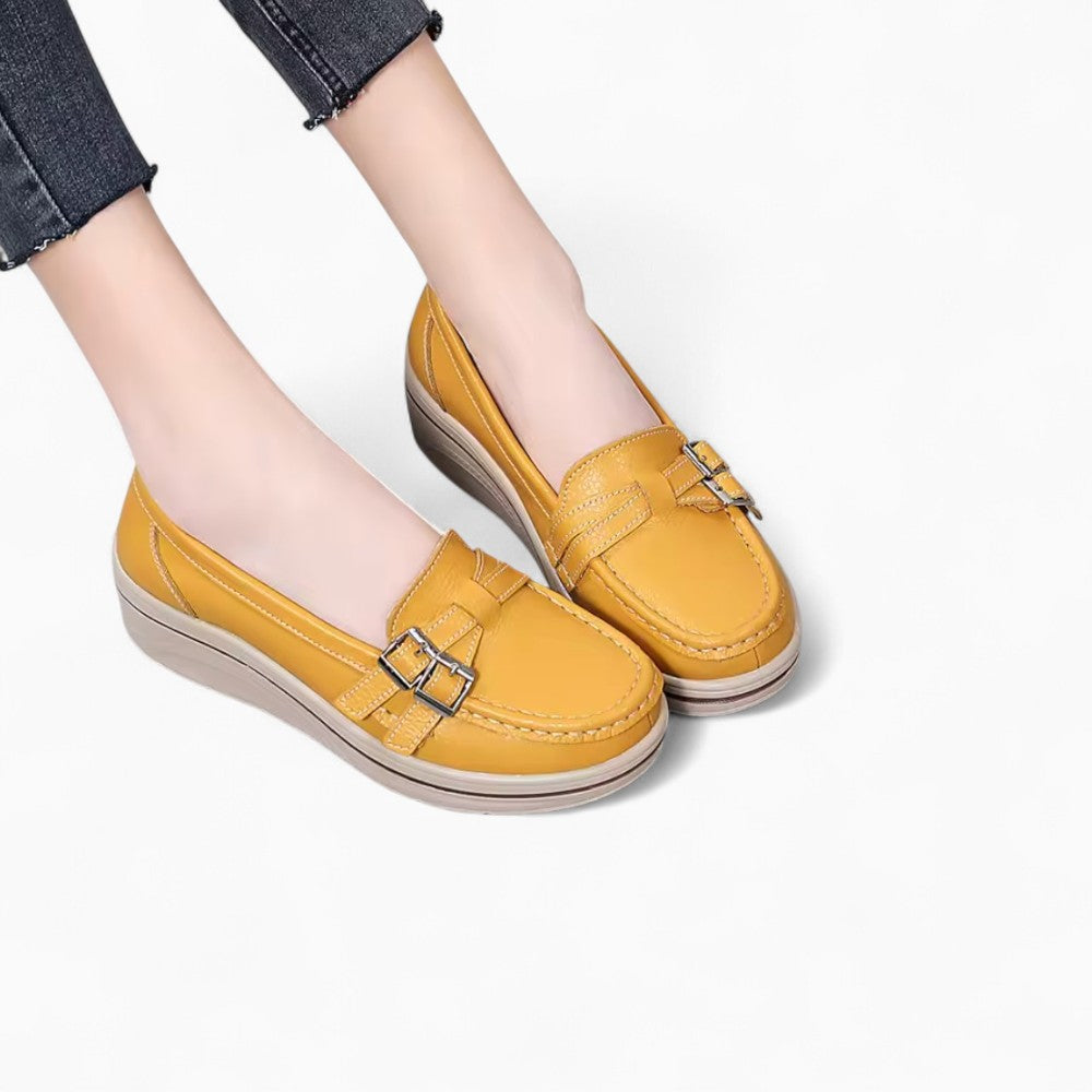 Wedge Loafers with Sneaker Style and Shiny Details