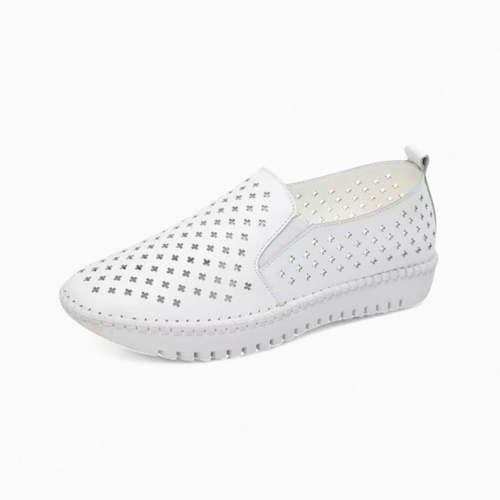 Women's Wedge Loafers with Star Cut-out Patterns