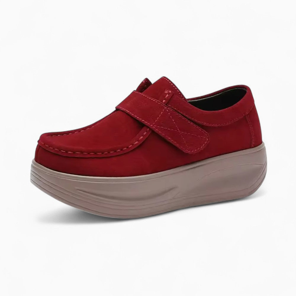 Women's Wedge Loafers with Velcro Closure