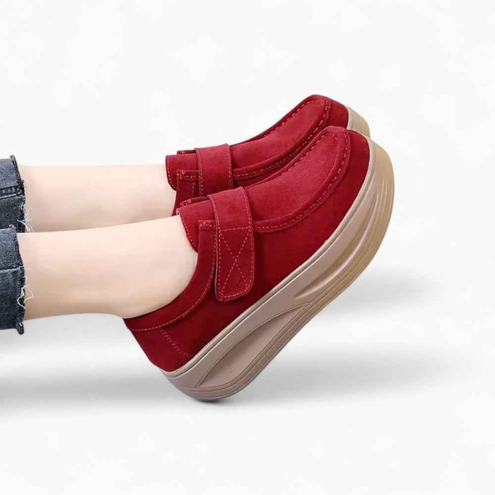 Women's Wedge Loafers with Velcro Closure