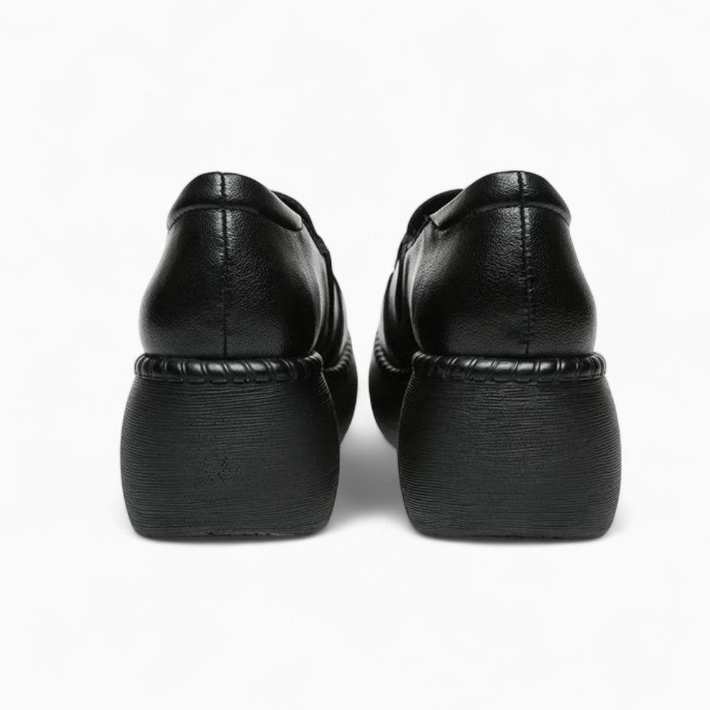 Genuine Leather Wedge Loafers for Women