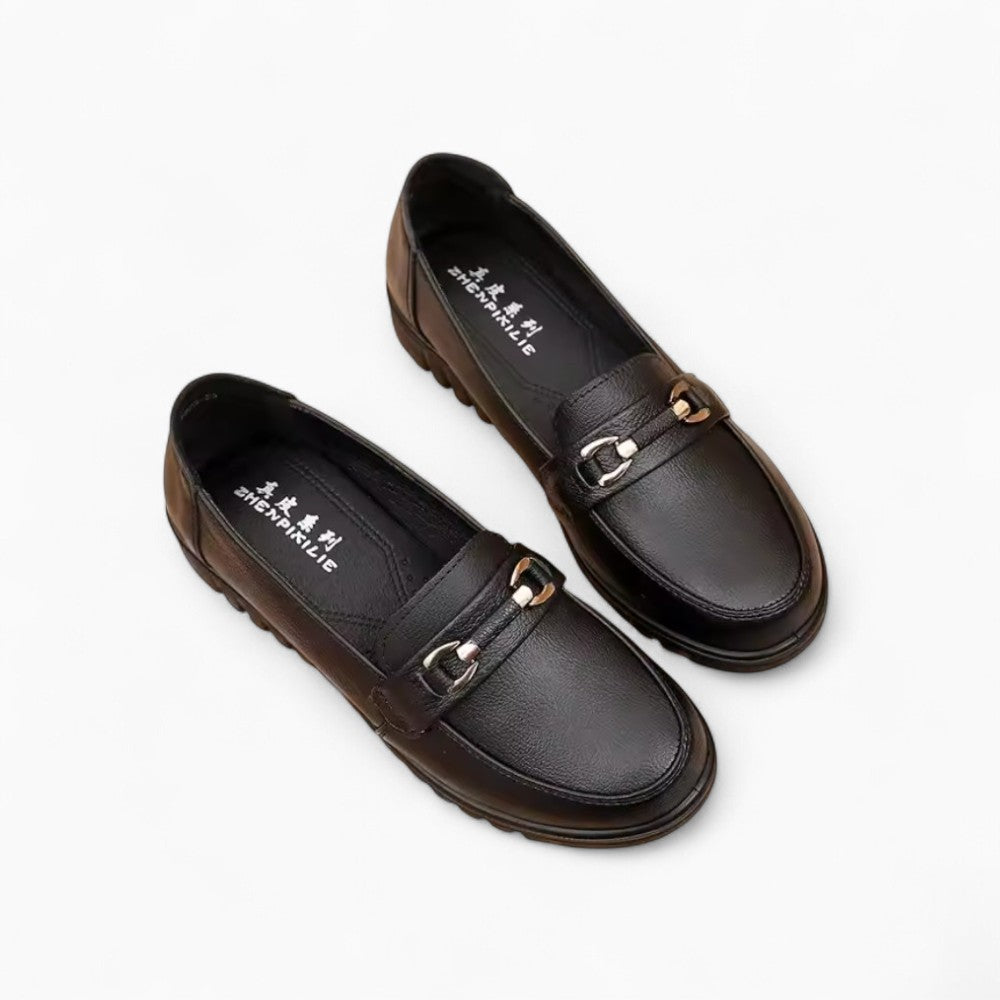 Black-Soled Orthopedic Loafers for Women